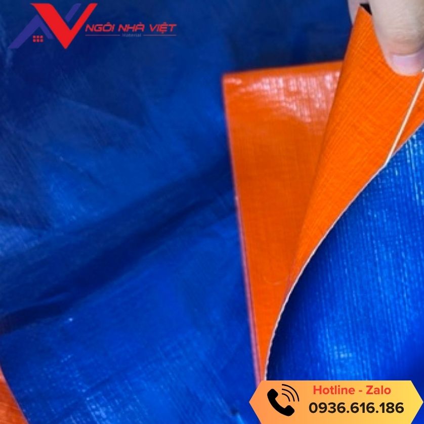 Bạt xanh cam khổ 4m tại kho Vật Tư Giá Tốt