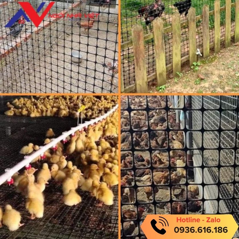 Các dòng lưới nhựa nuôi gà vịt tại vật tư giá tốt