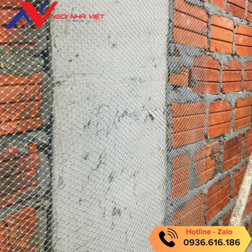 Lưới trát tường thường được dùng ở các vị trí tiếp giáp để chống nứt