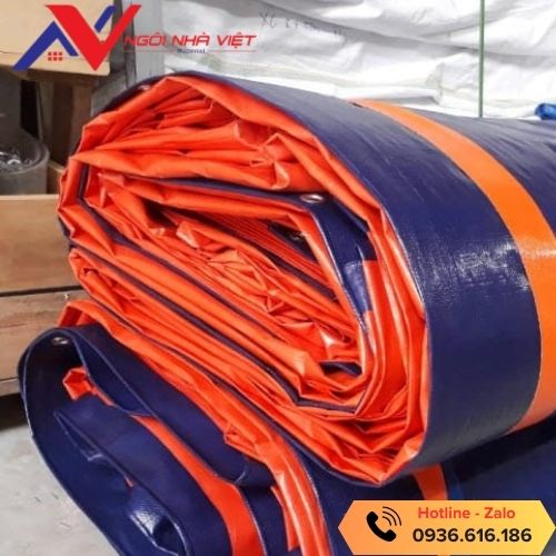 bạt xanh cam khổ 8m