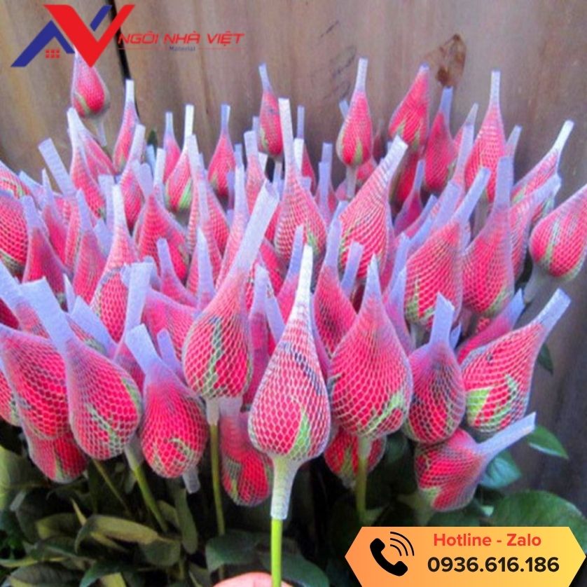 Túi lưới bọc hoa làm từ nhựa PE