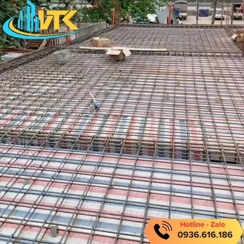 Cách bố trí con kê H12 đúng cách cho sàn 2 lớp