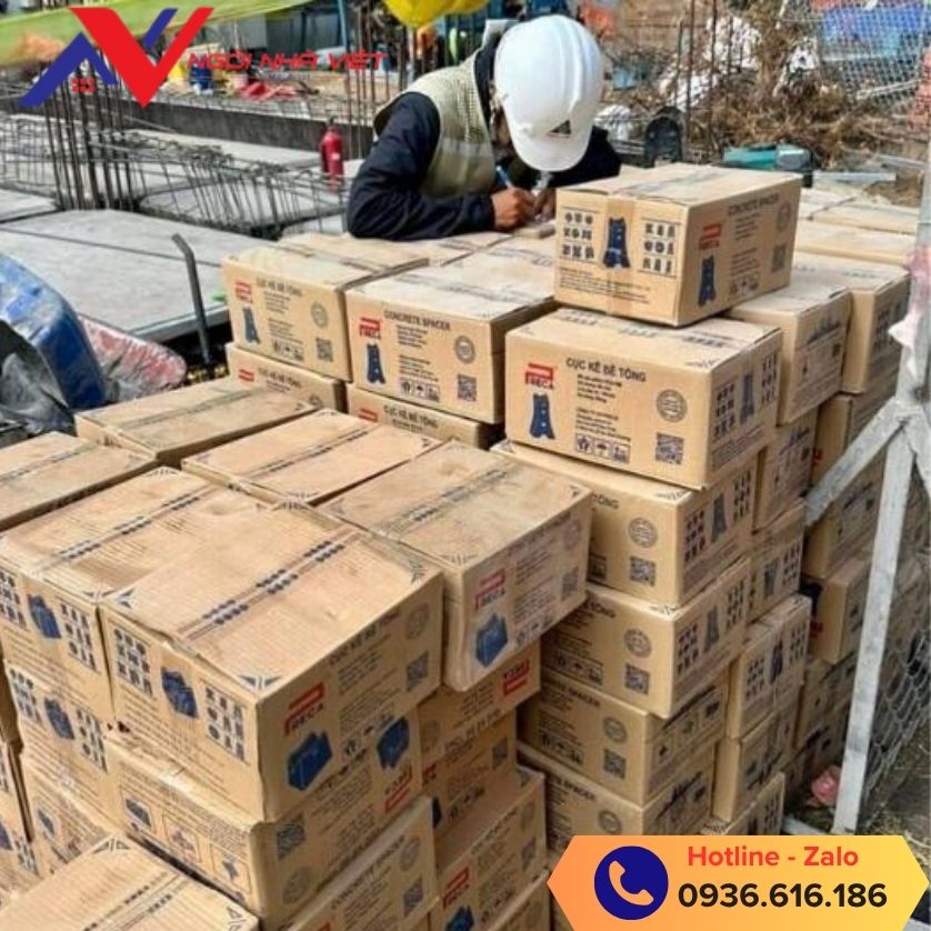 Vật tư giá tốt giao hàng con kê bê tông cho công trình