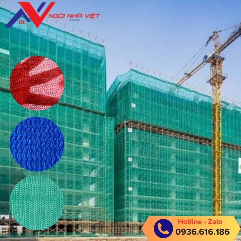 Lưới chống bụi công trình tại Ngôi Nhà Việt đa dạng màu sắc Lưới chống bụi công trình tại Ngôi Nhà Việt đa dạng màu sắc