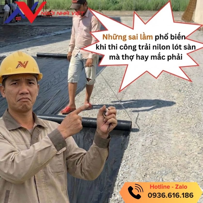 6 Sai lầm khi trải nilon lót sàn mà thợ hay mắc phải cần tránh 6 Sai lầm khi trải nilon lót sàn mà thợ hay mắc phải cần tránh