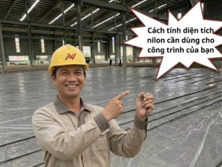 Cách tính diện tích nilon lót sàn đổ bê tông