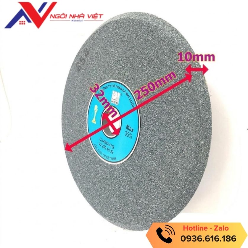 Đá mài dày và có bề mặt nhám