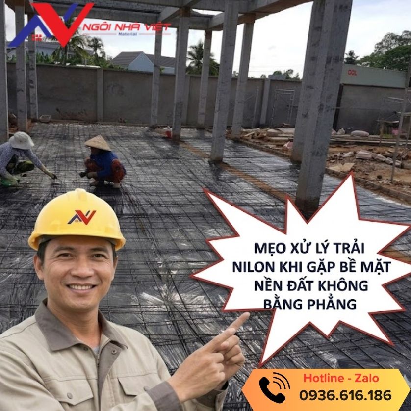 Mẹo xử lý trải nilon khi gặp nền đất không bằng phẳng