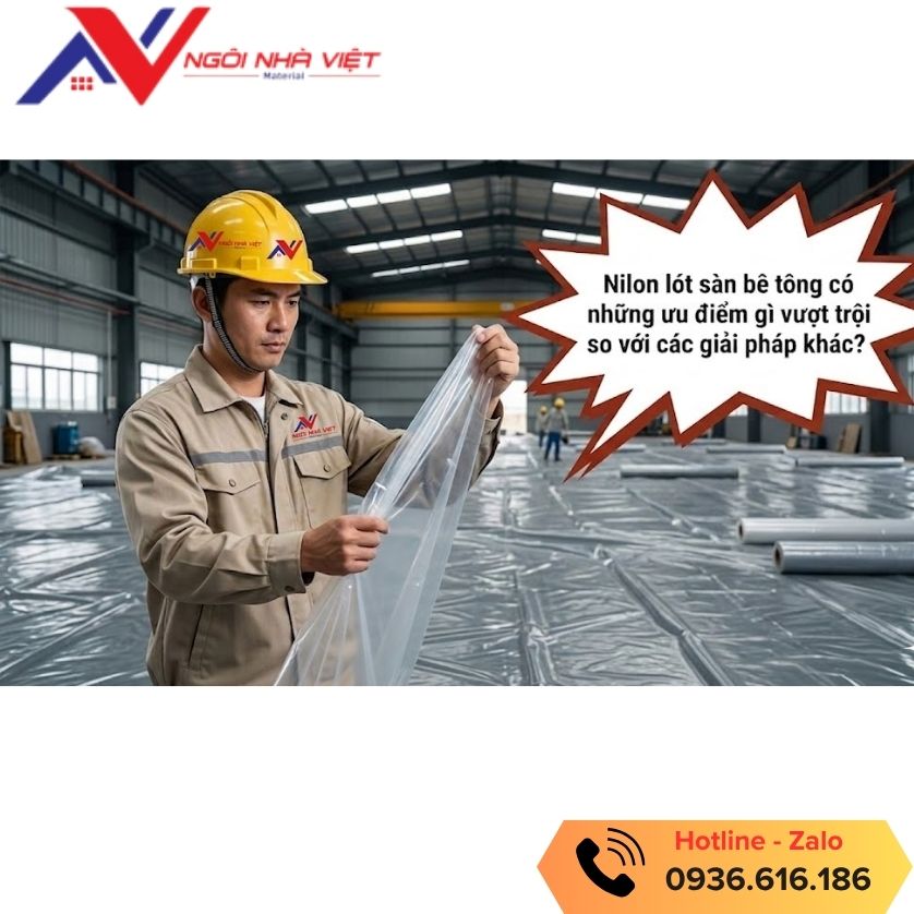 Cùng vật tư giá tốt tìm hiểu những ưu điểm của nilon lót sàn đổ bê tông Cùng vật tư giá tốt tìm hiểu những ưu điểm của nilon lót sàn đổ bê tông