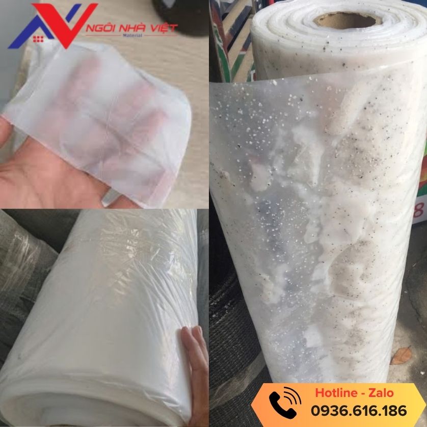 Nilon trắng hàng chất lượng bên trái và hàng kém chất lượng bên phải Nilon trắng hàng chất lượng bên trái và hàng kém chất lượng bên phải