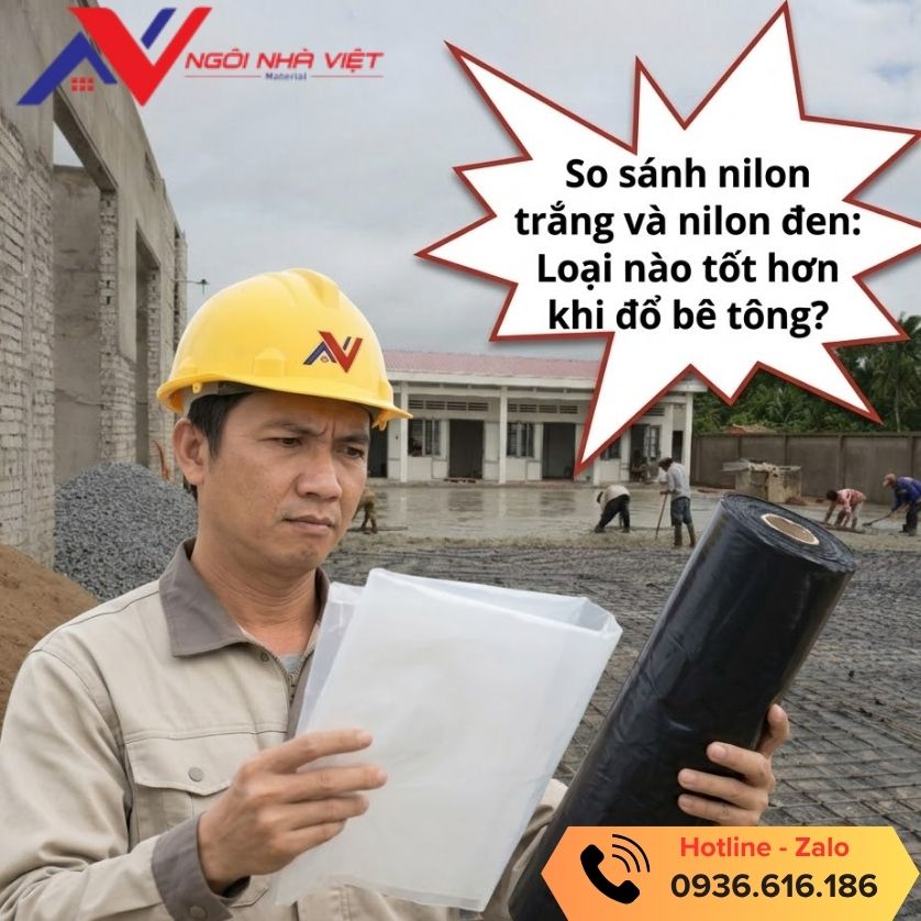 So sánh nilon trắng và nilon đen loại nào tốt hơn để đổ bê tông