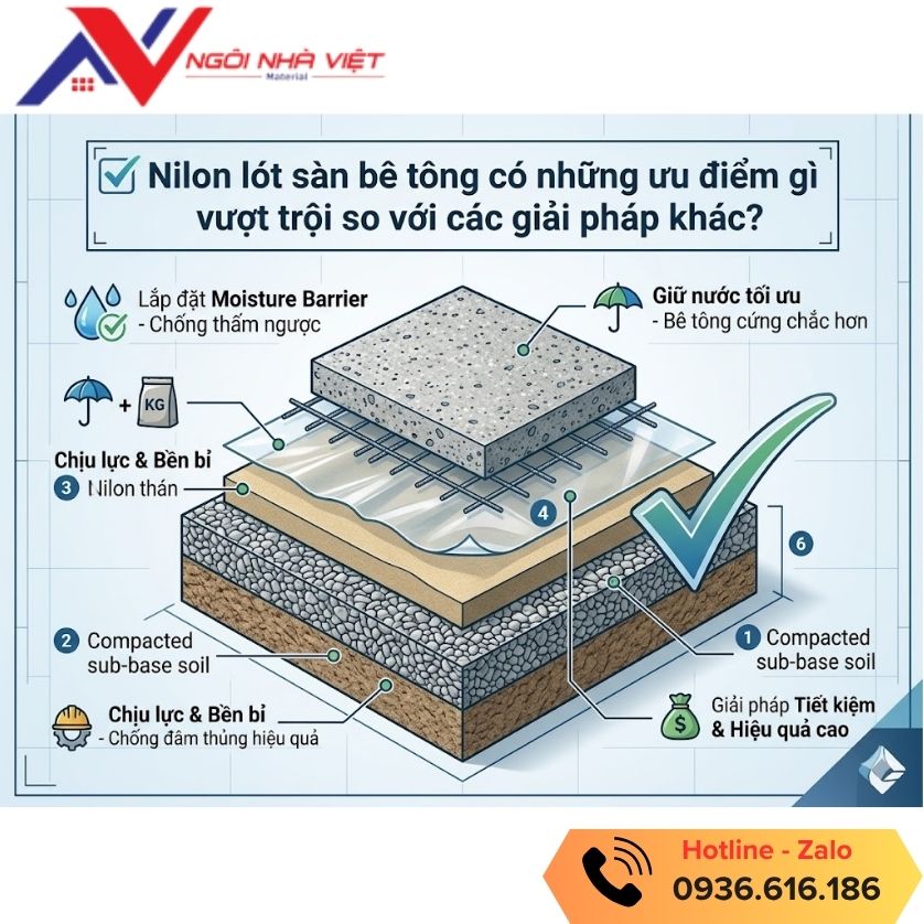 ưu điểm của nilon lót sàn
