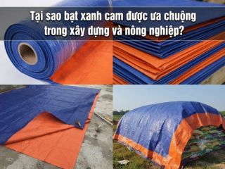 Bạt xanh cam xây dựng