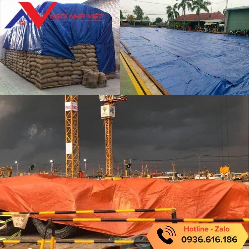 Các công dụng cảu bạt xanh cam trong xây dựng Các công dụng cảu bạt xanh cam trong xây dựng