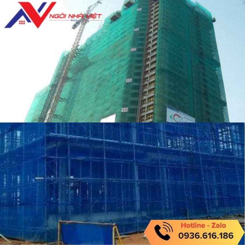 Lưới bao che xanh dương hay xanh lá tốt hơn